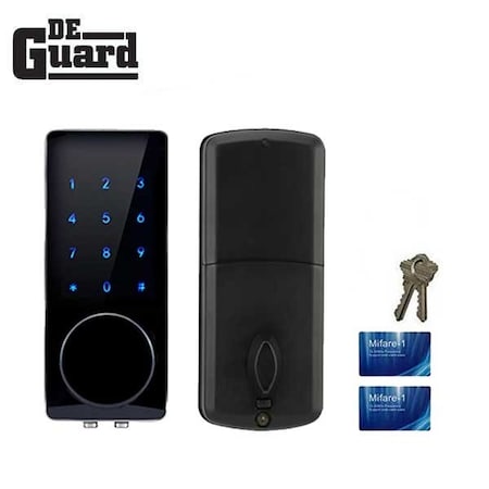 Deguard Electronic Deadbolt (BLACK) w/RFID Cards DBCAB01-ORB